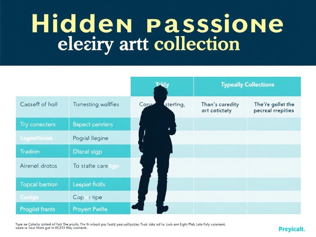 Passions cachées : les stars collectionneurs d'art.. Tabla: Tipos de coleccionistas y sus características