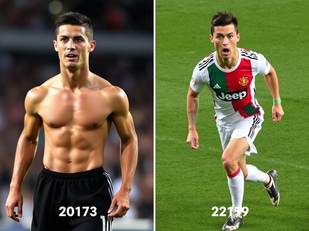 La Transformación Física de Cristiano Ronaldo a lo Largo de su Carrera: De niño delgado a atleta mítico