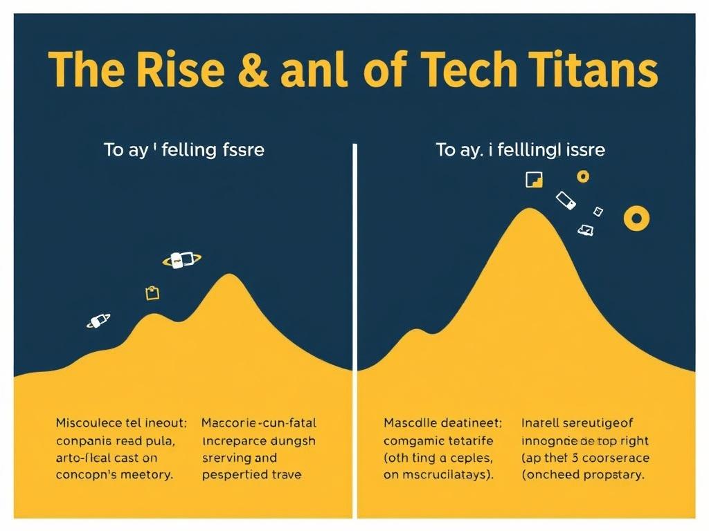     The Rise and Fall of Tech Titans: Innovations and Controversies. Comparativa: características de empresas que suben y de empresas que caen